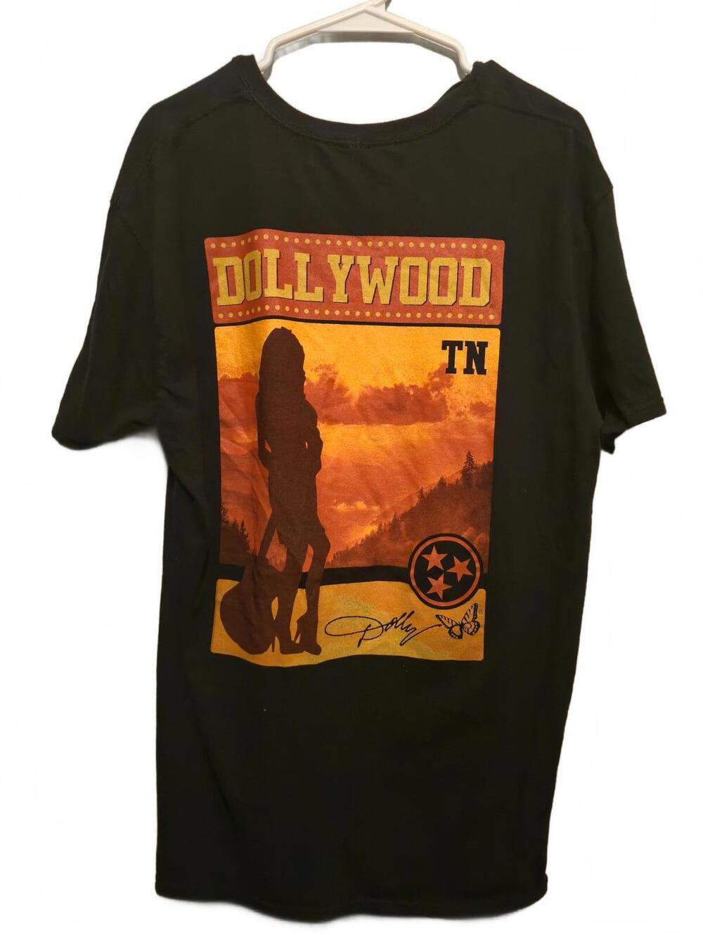 DOLLY PARTON DOLLYWOOD TENNESSEE COUNTRY LEGEND SINGER BLACK GRAPHIC T SHIRT XL